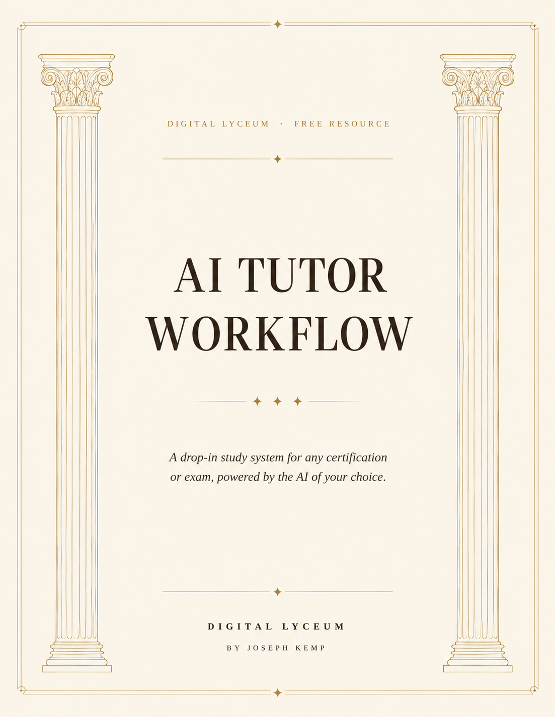AI Tutor Workflow — a drop-in study system for any certification or exam